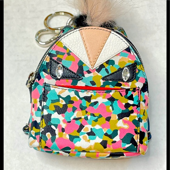 FENDI Monster Mini Backpack Charm Keychain - Picture 2 of 7